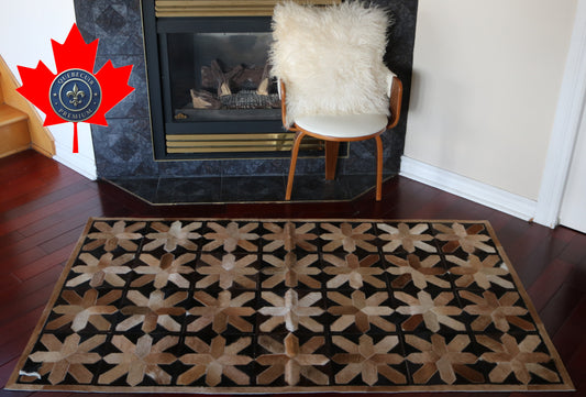 99634 Cowhide rug Patchwork Collection Quebecuir Premium BIG SIZE XXL