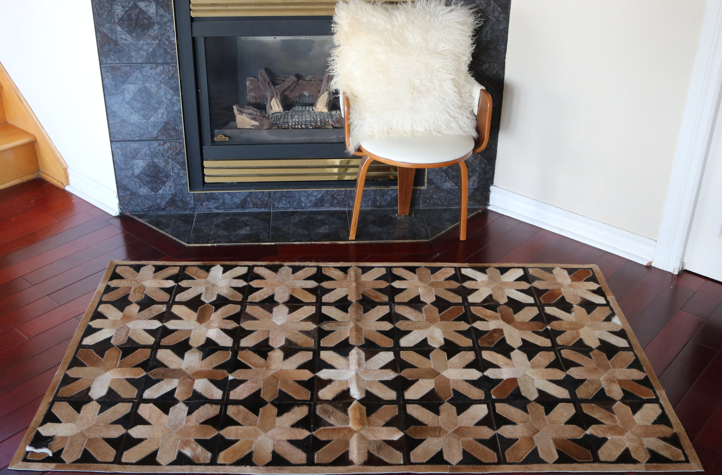 99634 Cowhide rug Patchwork Collection Quebecuir Premium BIG SIZE XXL