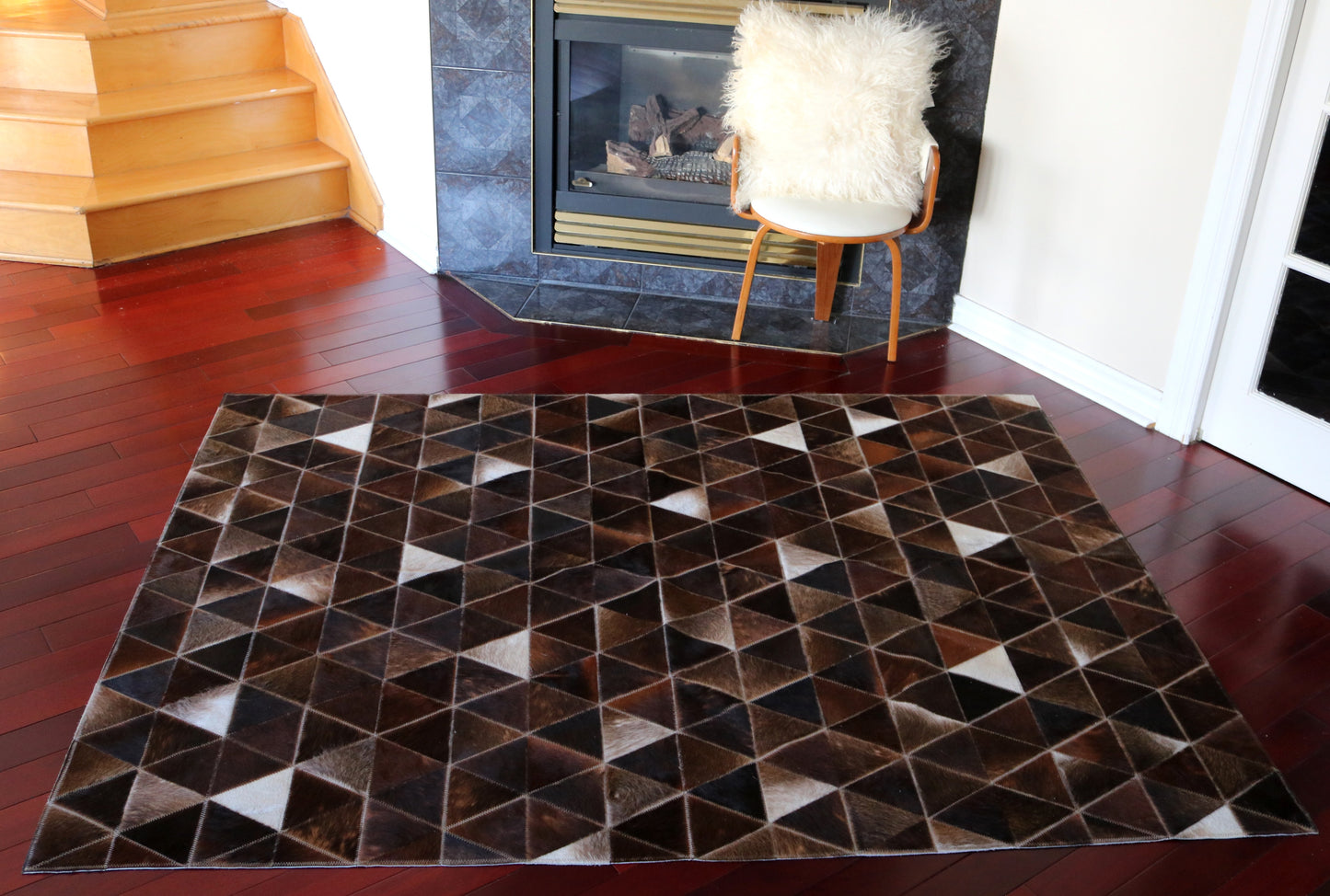 99635 Cowhide rug Patchwork Collection Quebecuir Premium BIG SIZE XXL