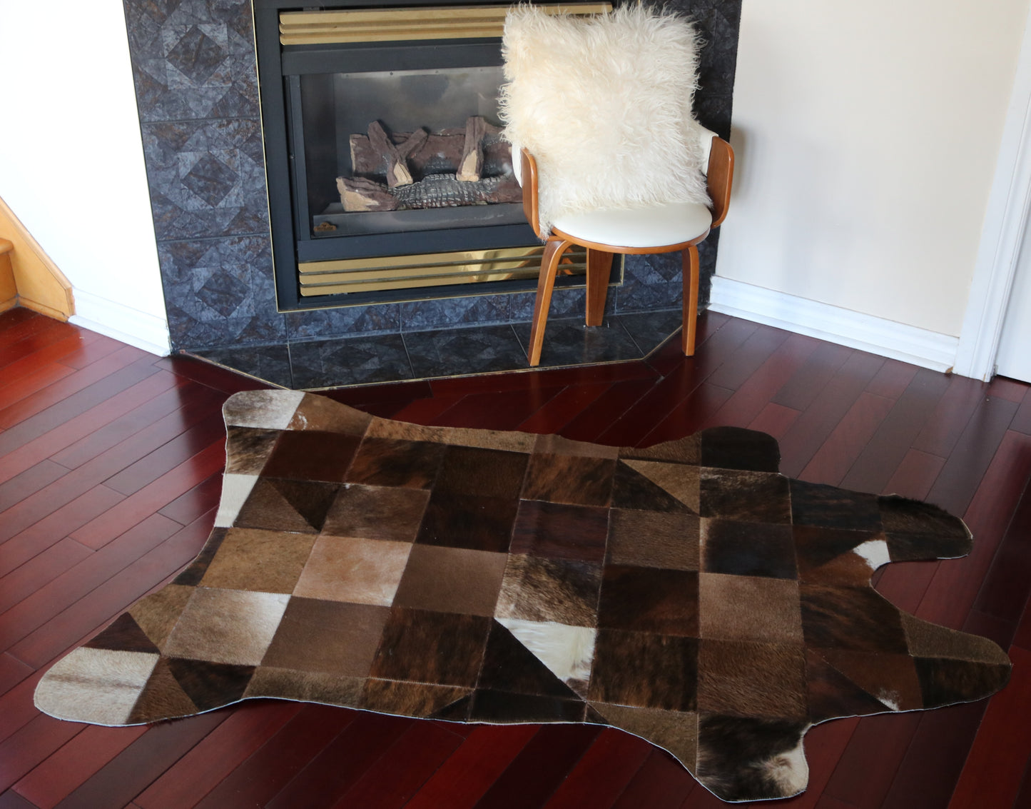 99636 Cowhide rug Patchwork Collection Quebecuir Premium BIG SIZE XXL