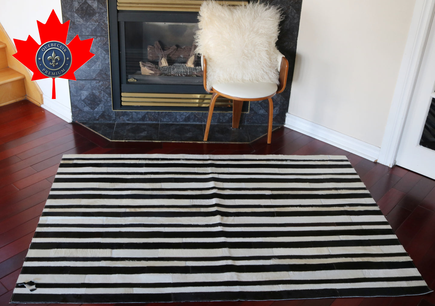 99637 Cowhide rug Patchwork Collection Quebecuir Premium BIG SIZE XXL