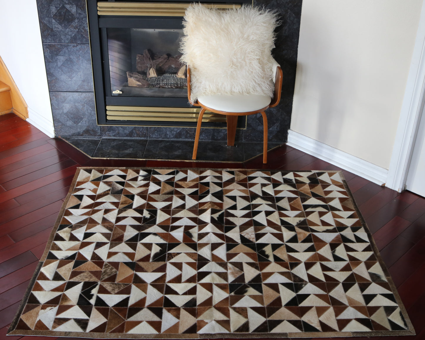 99638 Cowhide rug Patchwork Collection Quebecuir Premium BIG SIZE XXL
