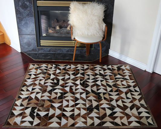 99638 Cowhide rug Patchwork Collection Quebecuir Premium BIG SIZE XXL