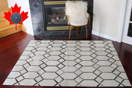 99639 Cowhide rug Patchwork Collection Quebecuir Premium BIG SIZE XXL