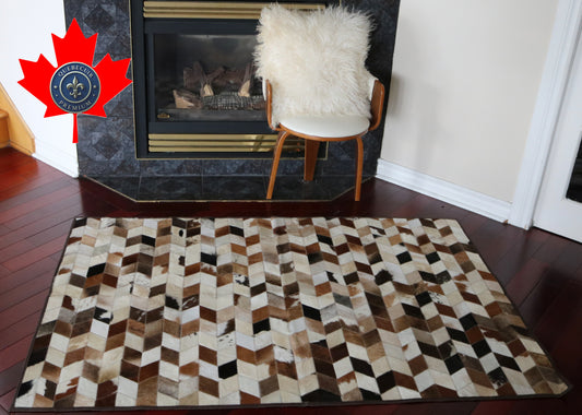 99641 Cowhide rug Patchwork Collection Quebecuir Premium BIG SIZE XXL