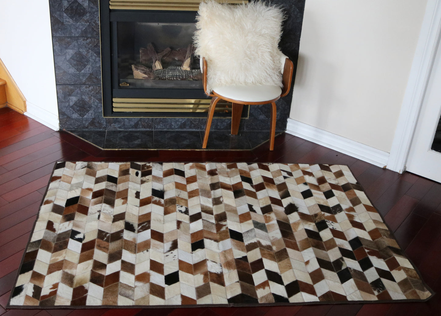 99641 Cowhide rug Patchwork Collection Quebecuir Premium BIG SIZE XXL