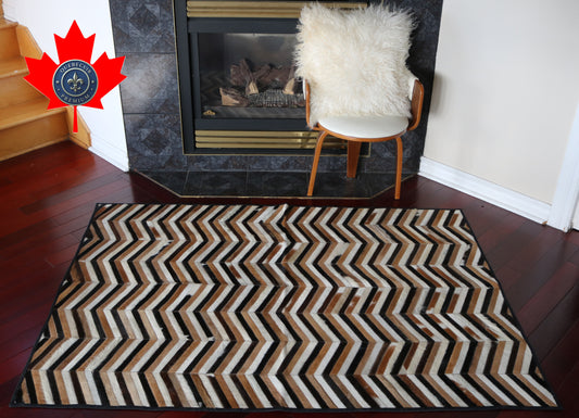 99642 Cowhide rug Patchwork Collection Quebecuir Premium BIG SIZE XXL