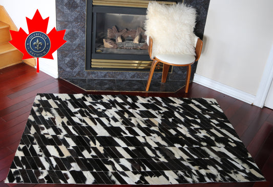99643 Cowhide rug Patchwork Collection Quebecuir Premium BIG SIZE XXL