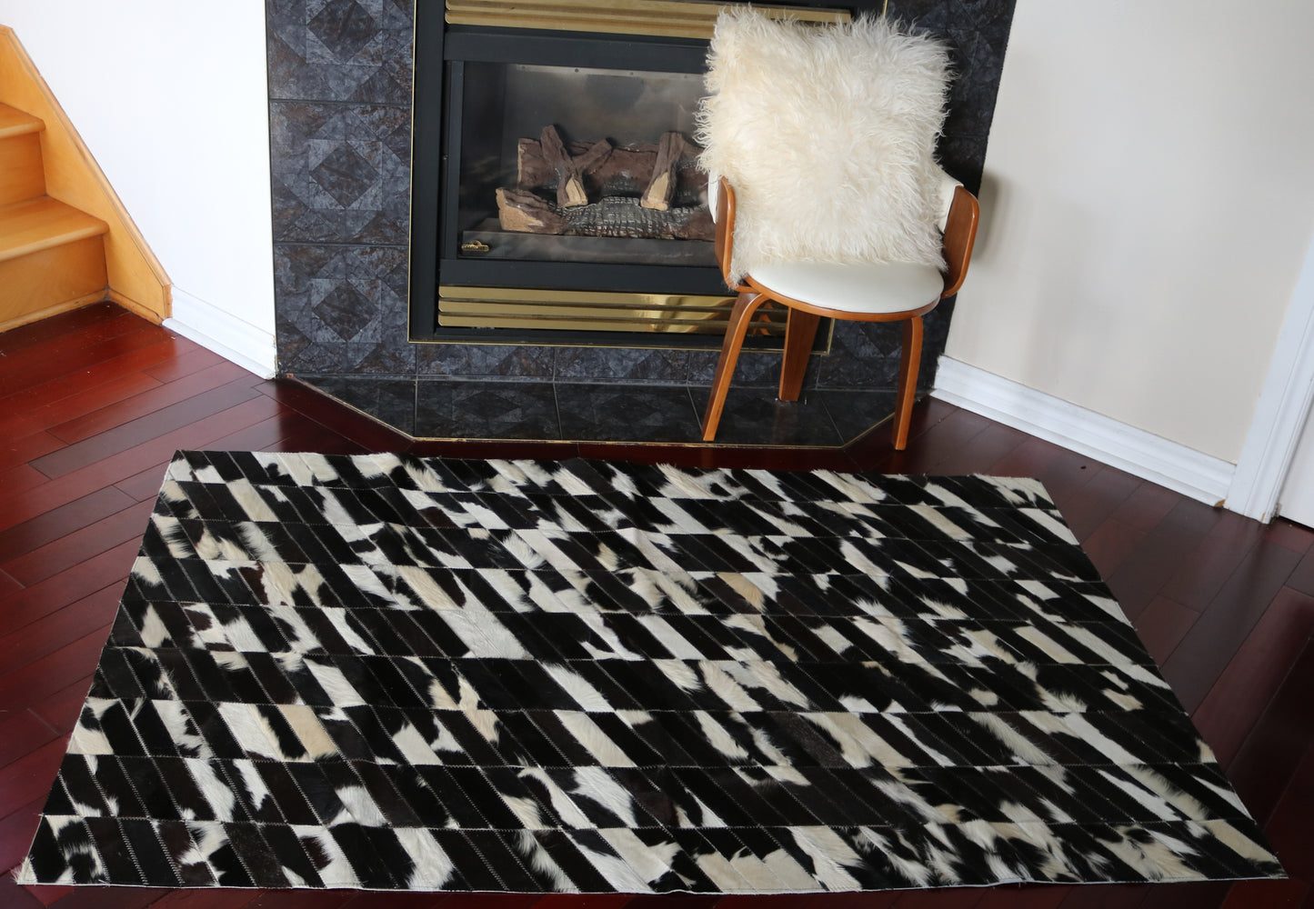 99643 Cowhide rug Patchwork Collection Quebecuir Premium BIG SIZE XXL