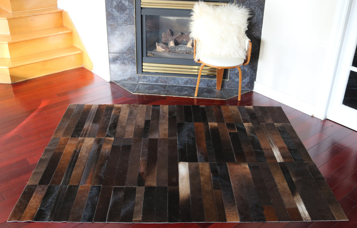 99644 Cowhide rug Patchwork Collection Quebecuir Premium BIG SIZE XXL
