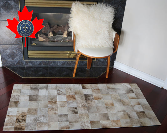 99645 Cowhide rug Patchwork Collection Quebecuir Premium BIG SIZE XXL