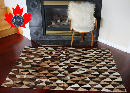 99648 Cowhide rug Patchwork Collection Quebecuir Premium  BIG SIZE XXL
