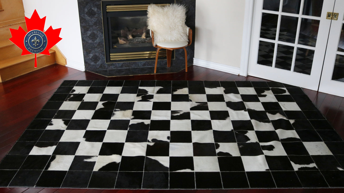 99654 Cowhide rug Patchwork Collection Quebecuir Premium