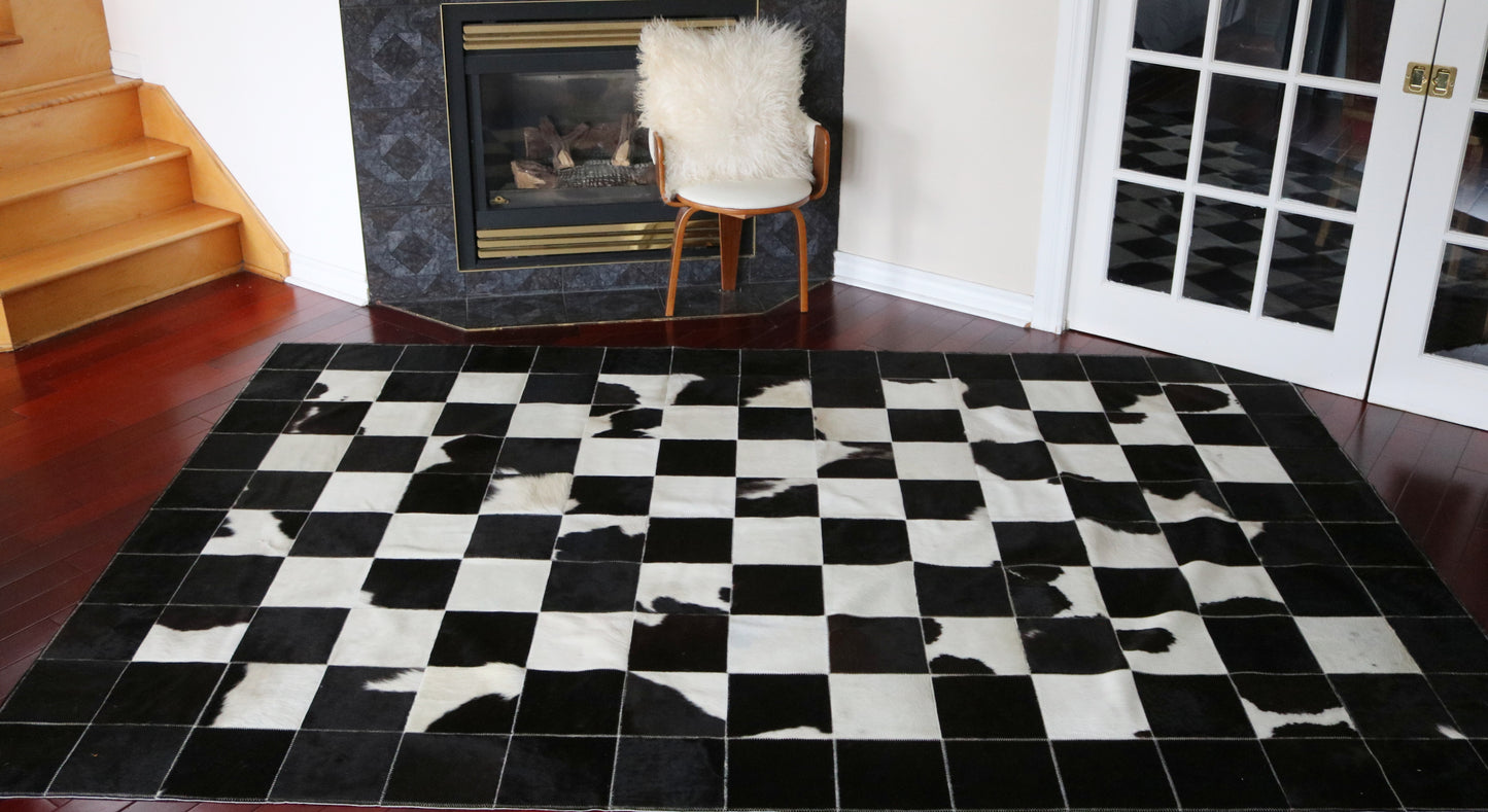 99654 Cowhide rug Patchwork Collection Quebecuir Premium