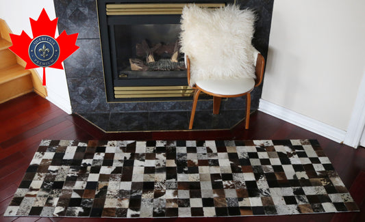 99662 Cowhide rug Patchwork Collection Quebecuir Premium