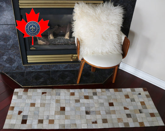 99663 Cowhide rug Patchwork Collection Quebecuir Premium