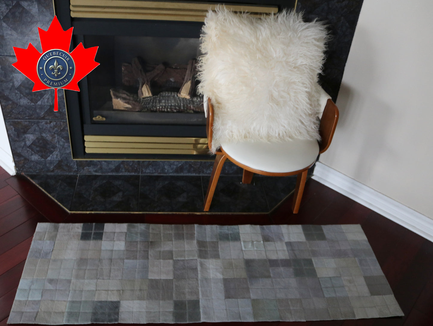 99664 Cowhide rug Patchwork Collection Quebecuir Premium