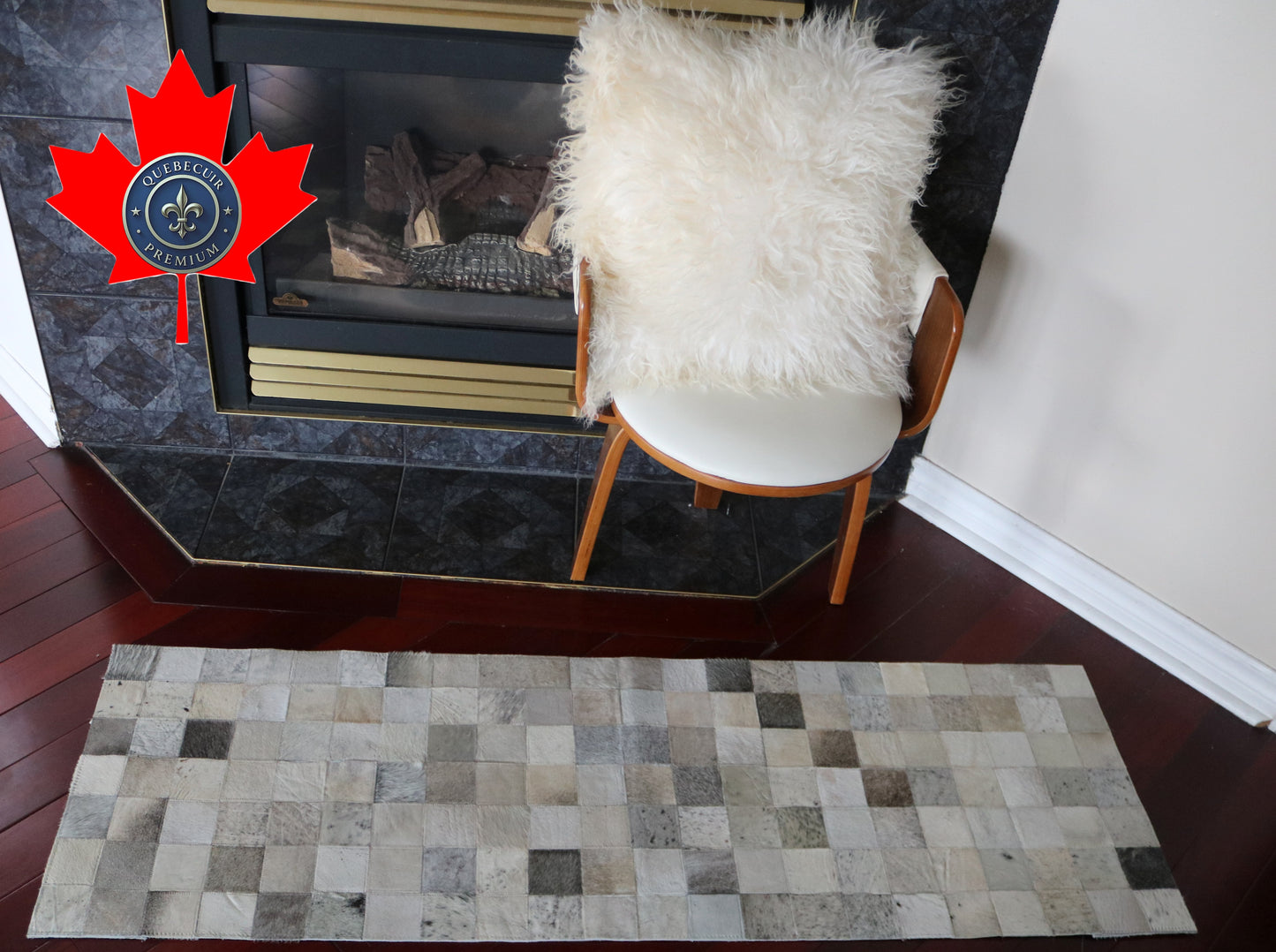 99665 Cowhide rug Patchwork Collection Quebecuir Premium