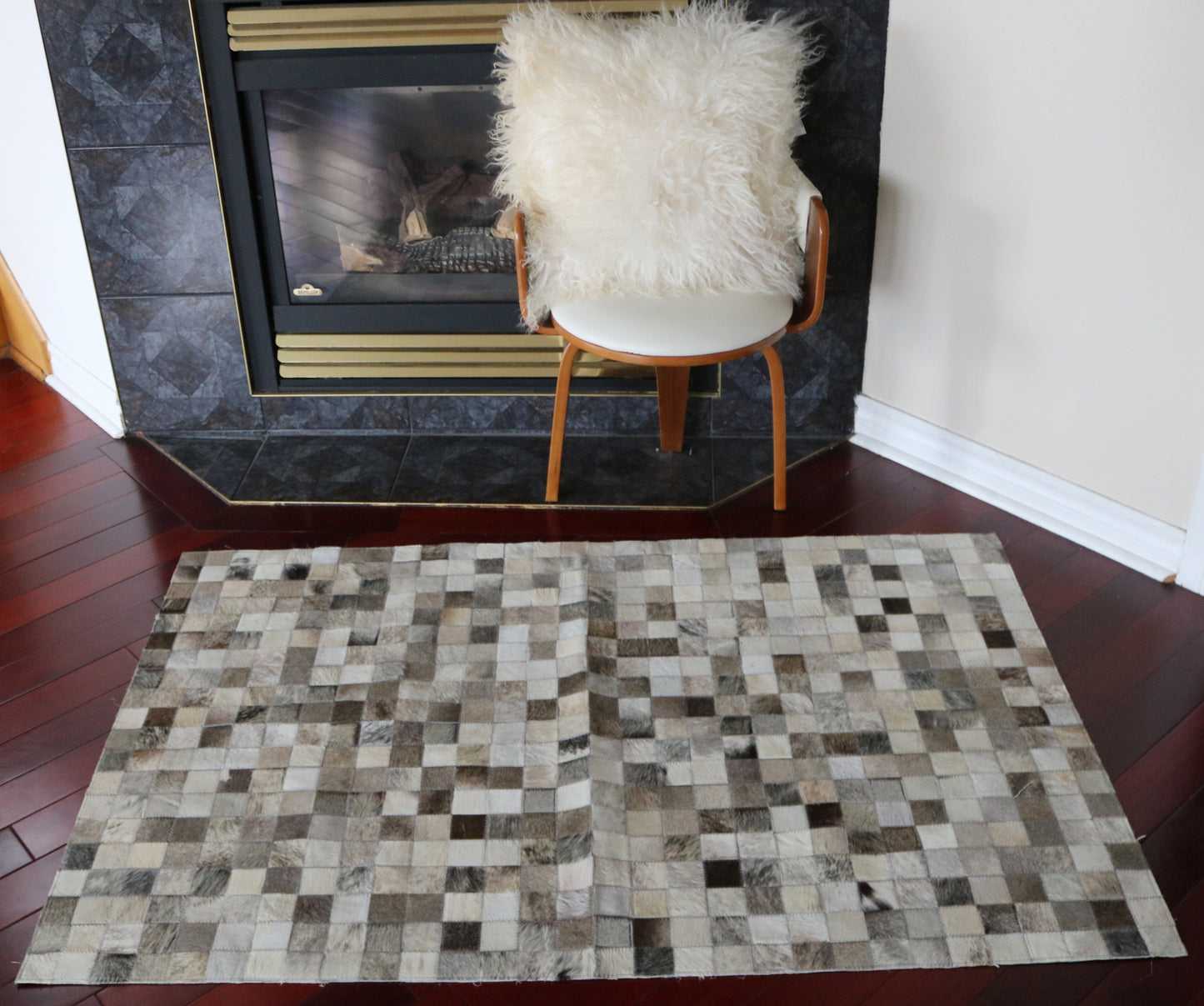 99666 Cowhide rug Patchwork Collection Quebecuir Premium