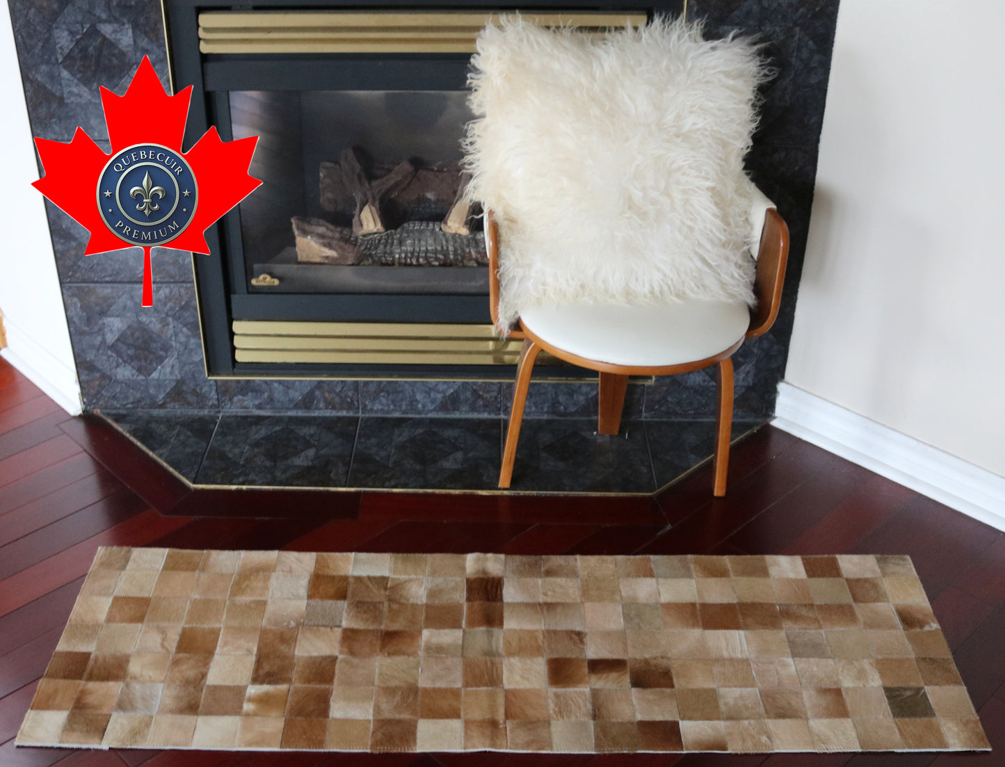 99667 Cowhide rug Patchwork Collection Quebecuir Premium