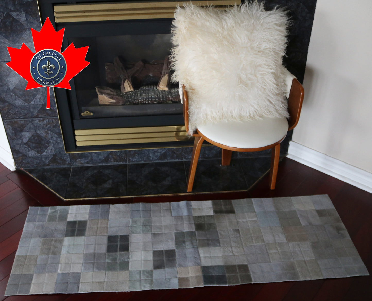 99668 Cowhide rug Patchwork Collection Quebecuir Premium