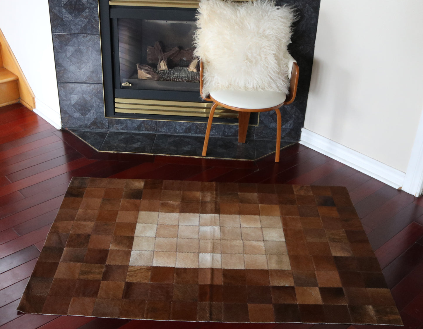 99675 Cowhide rug Patchwork Collection Quebecuir Premium