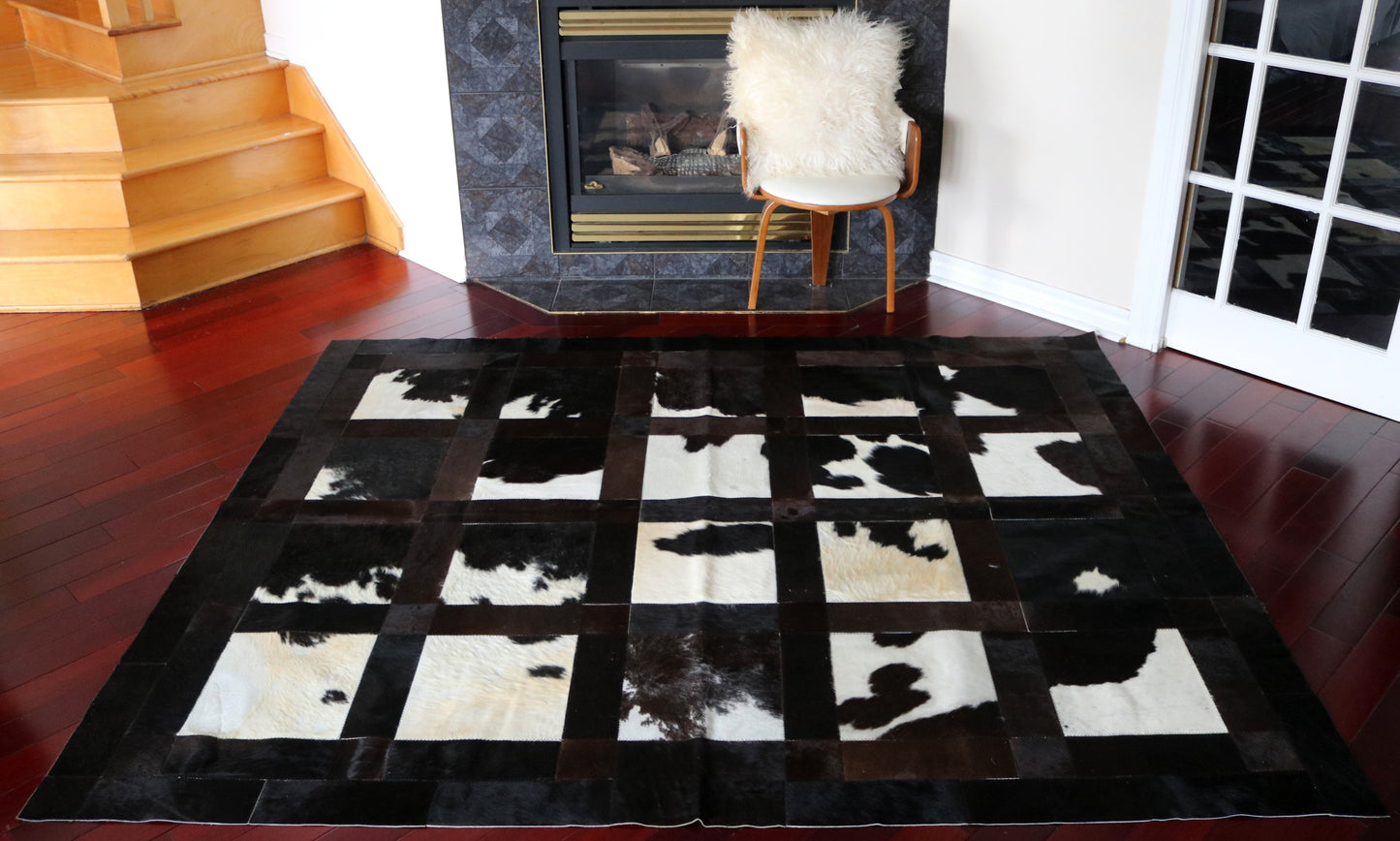 99676 Cowhide rug Patchwork Collection Quebecuir Premium SUPER BIG SIZE XXXL