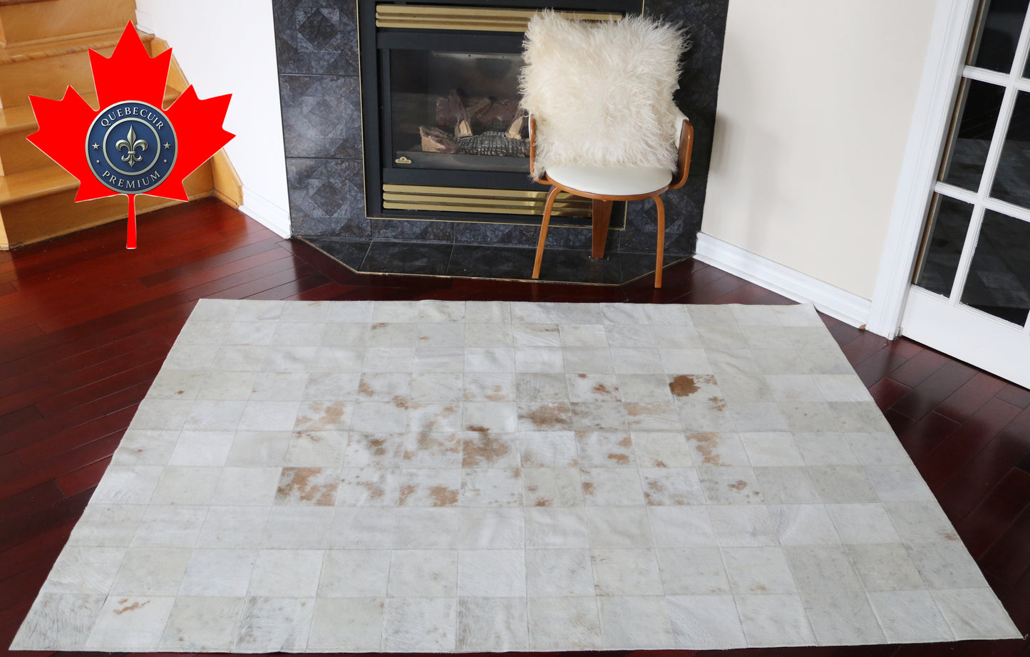99677 Cowhide rug Patchwork Collection Quebecuir Premium SUPER BIG SIZE XXXL