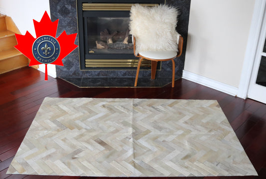 99678 Cowhide rug Patchwork Collection Quebecuir Premium  BIG SIZE XXL
