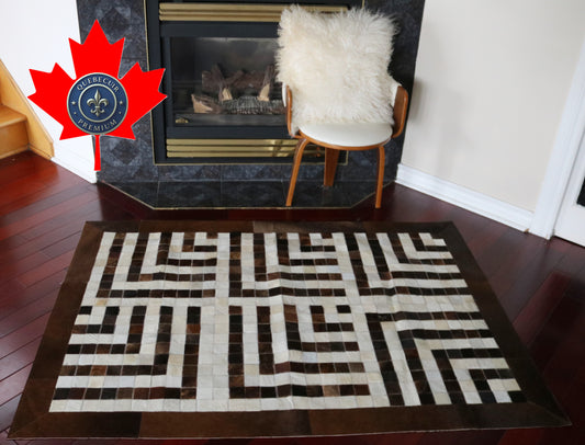 99680 Cowhide rug Patchwork Collection Quebecuir Premium  BIG SIZE XXL