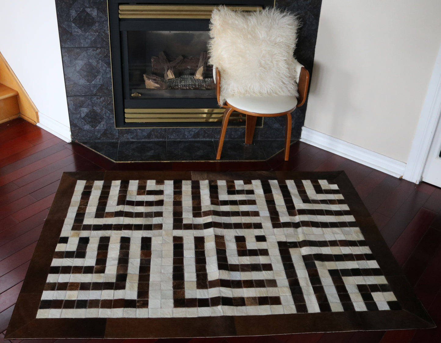 99680 Cowhide rug Patchwork Collection Quebecuir Premium  BIG SIZE XXL