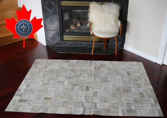 99686 Cowhide rug Patchwork Collection Quebecuir Premium