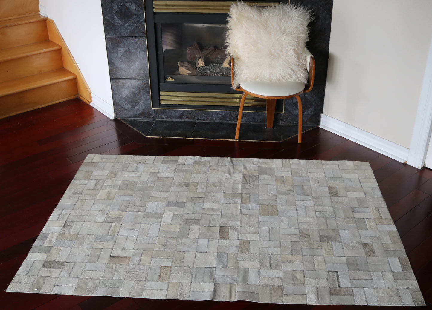 99686 Cowhide rug Patchwork Collection Quebecuir Premium