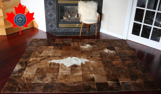 99687 Cowhide rug Patchwork Collection Quebecuir Premium