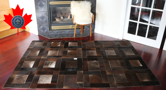 99689 Cowhide rug Patchwork Collection Quebecuir Premium