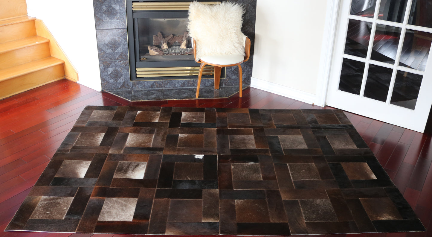 99689 Cowhide rug Patchwork Collection Quebecuir Premium