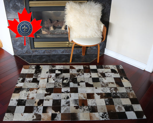 99692 Cowhide rug Patchwork Collection Quebecuir Premium