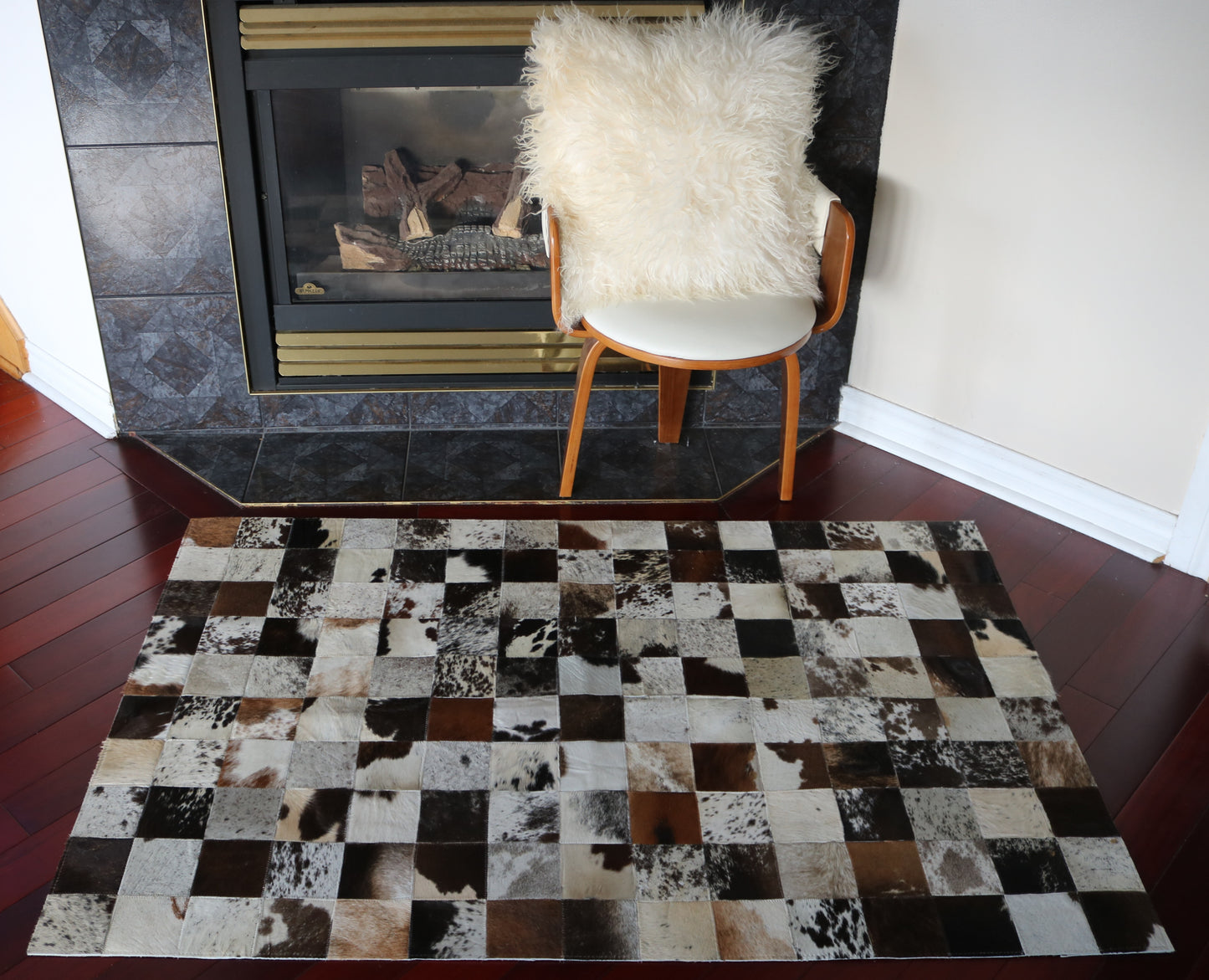 99692 Cowhide rug Patchwork Collection Quebecuir Premium