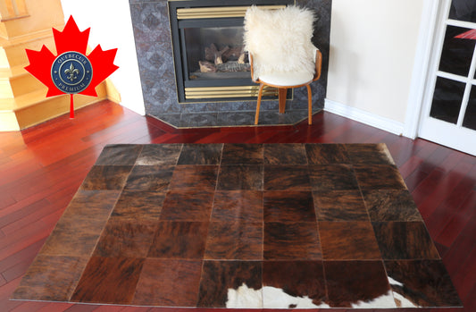 99694 Cowhide rug Patchwork Collection Quebecuir Premium