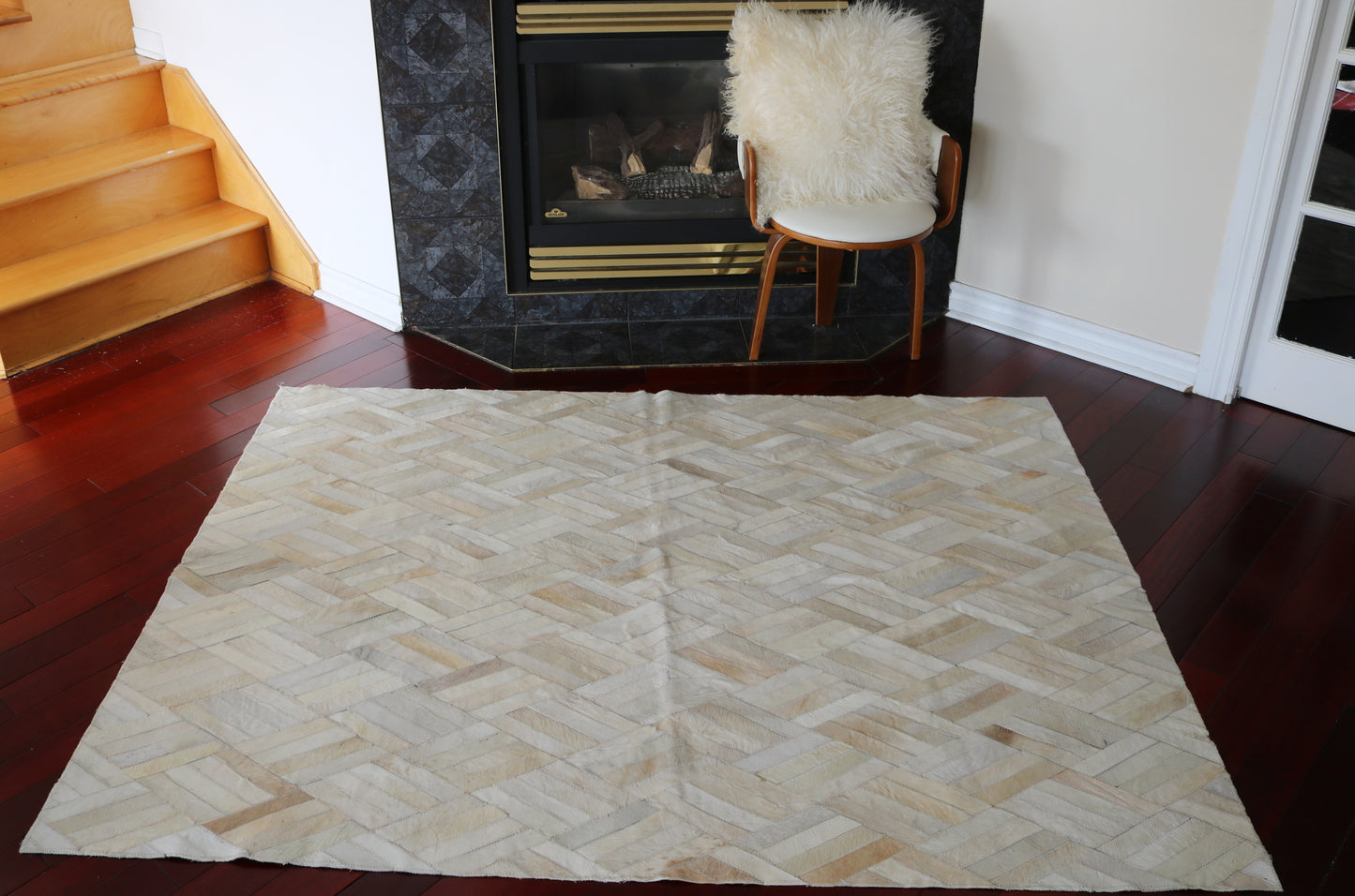 99695 Cowhide rug Patchwork Collection Quebecuir Premium