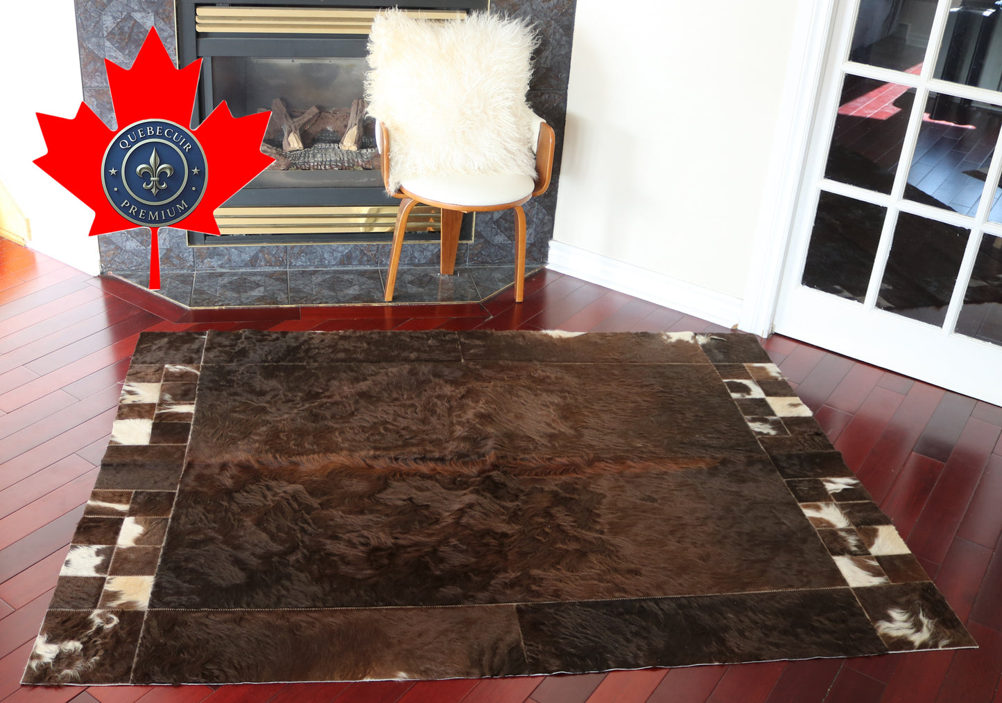 99697 Cowhide rug Patchwork Collection Quebecuir Premium
