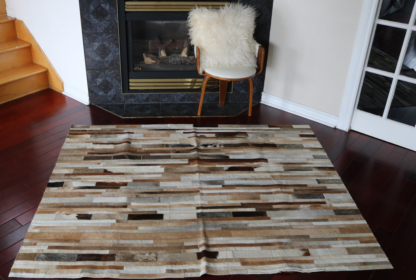 99702 Cowhide rug Patchwork Collection Quebecuir Premium