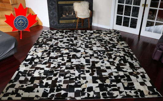 99703 Cowhide rug Patchwork Collection Quebecuir Premium