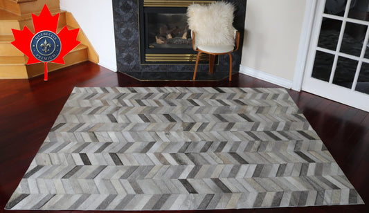99704 Cowhide rug Patchwork Collection Quebecuir Premium