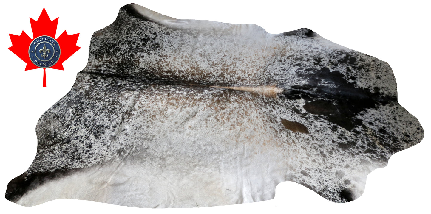 99721 Cowhide rug  TRICOLOR Collection Quebecuir Premium SUPER BIG SIZE XXXL