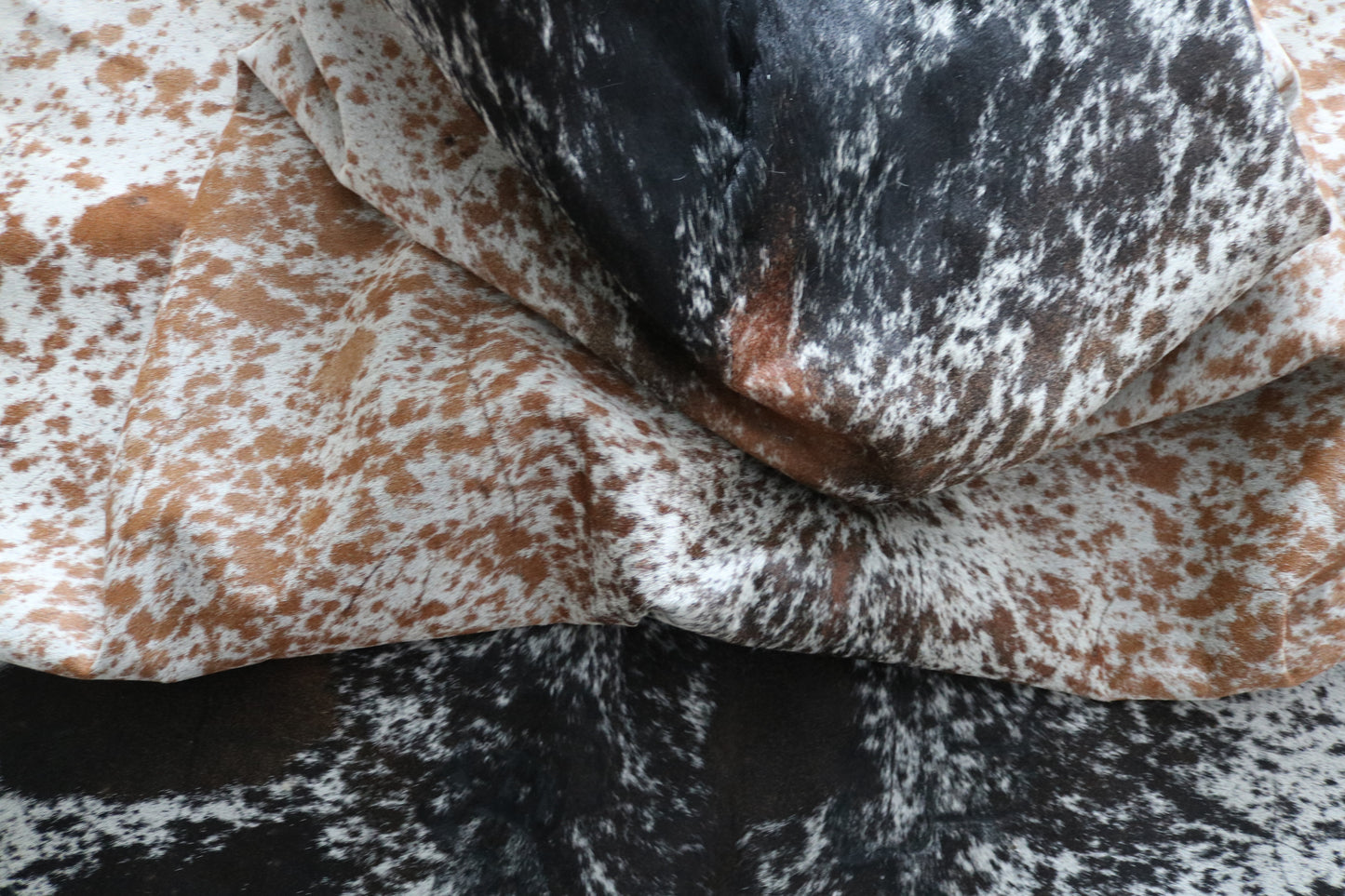 99731 Cowhide rug  TRICOLOR Collection Quebecuir Premium SUPER BIG SIZE XXXL