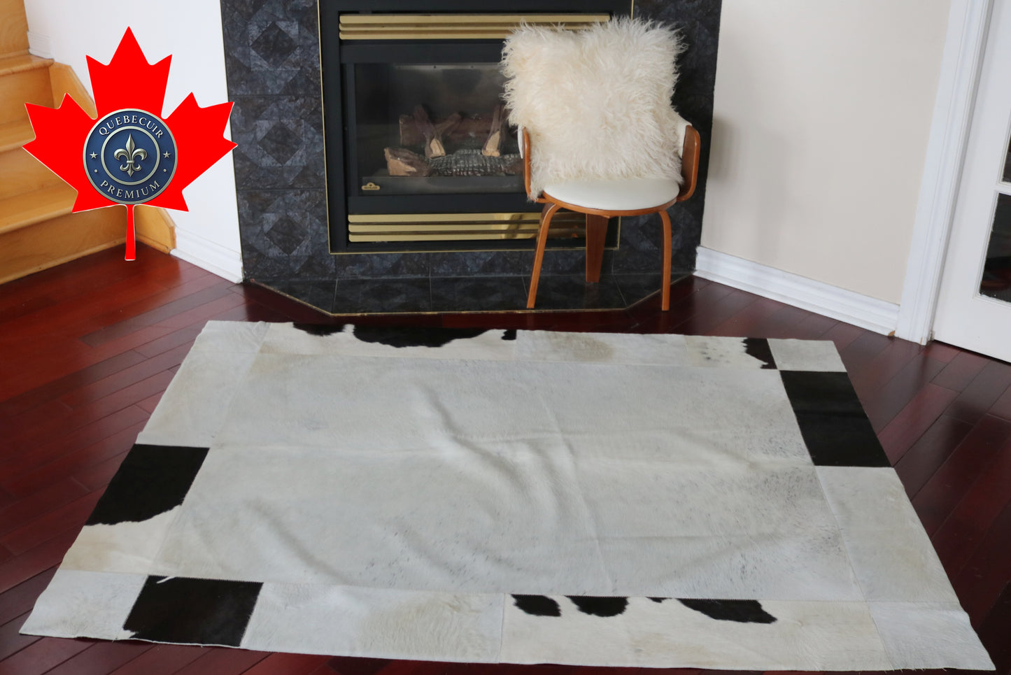 99732 Cowhide rug Patchwork Collection Quebecuir Premium