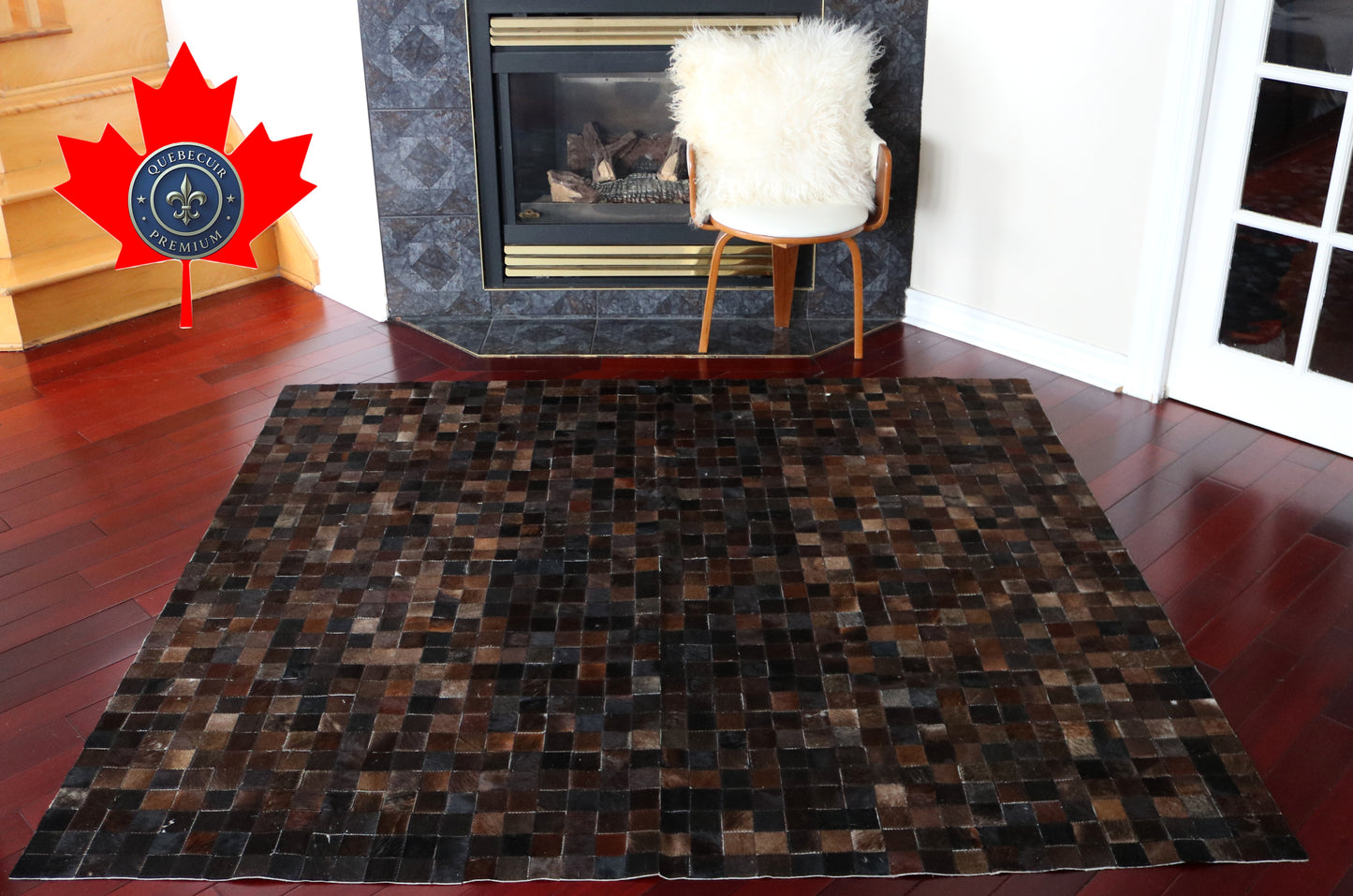 99733 Cowhide rug Patchwork Collection Quebecuir Premium