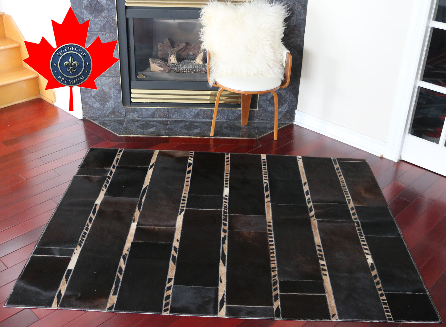 99734 Cowhide rug Patchwork Collection Quebecuir Premium  BIG SIZE XXL