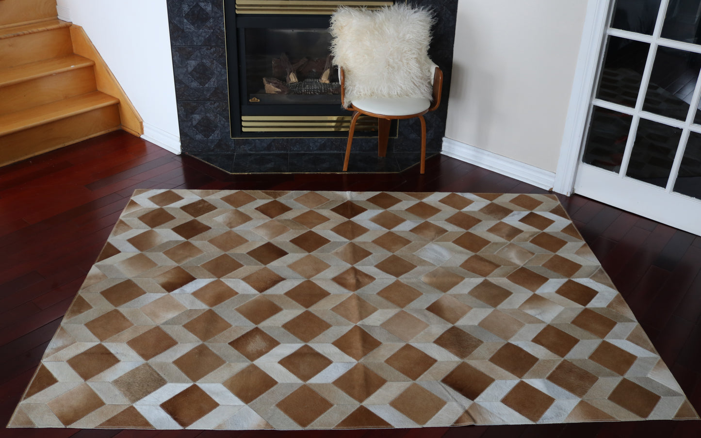 99735 Cowhide rug Patchwork Collection Quebecuir Premium  BIG SIZE XXL
